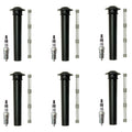 Set of 6 NGK Iridium IX Spark Plugs & Coil Boots for Escape Freestyle Sable (2005–2009)
