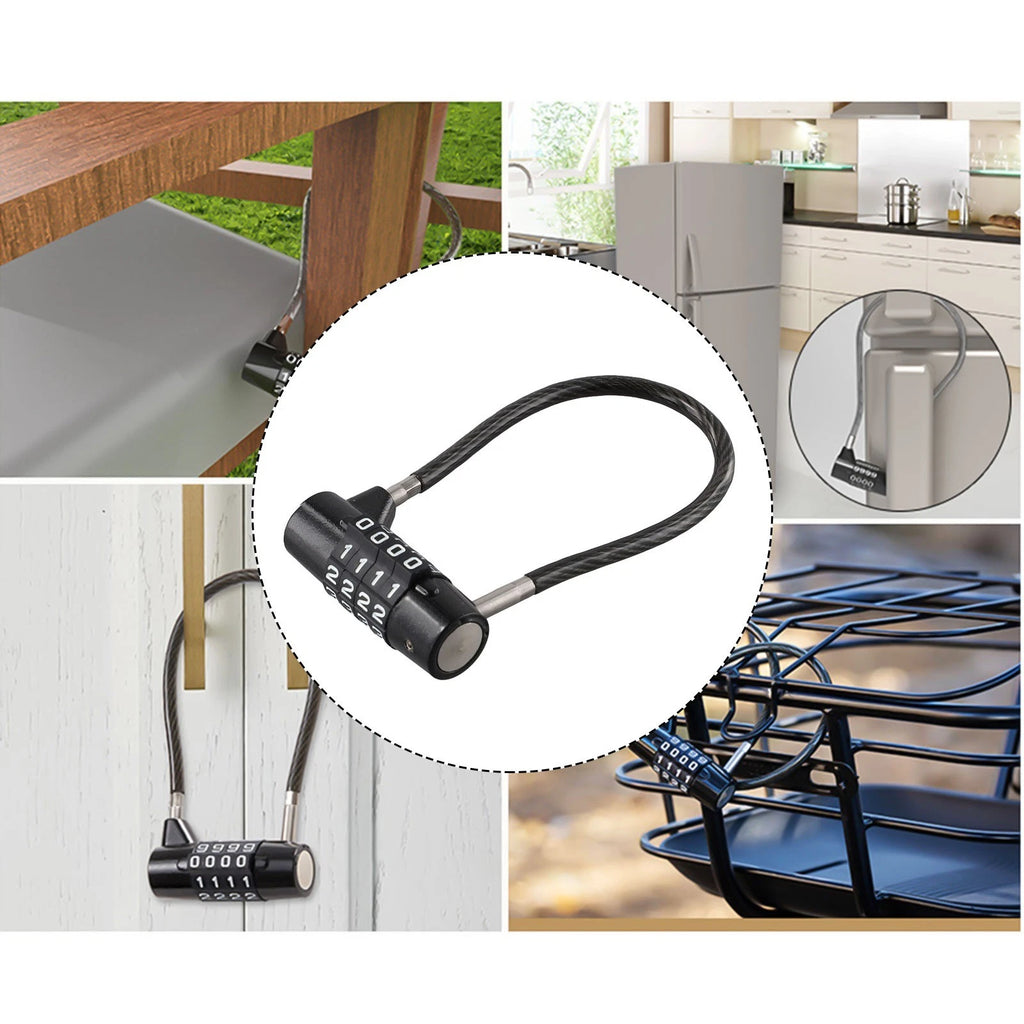 Zinc Alloy Password Lock with Steel Cable for Gym Lockers (2023)
