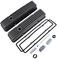 Polished Aluminum Finned Valve Covers for Chevy SBC Small Block (1958–1986)