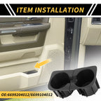 Set of 2 Center Console Cup Holder Inserts for Toyota Tacoma (2010–2015) No. 6699204012 Black