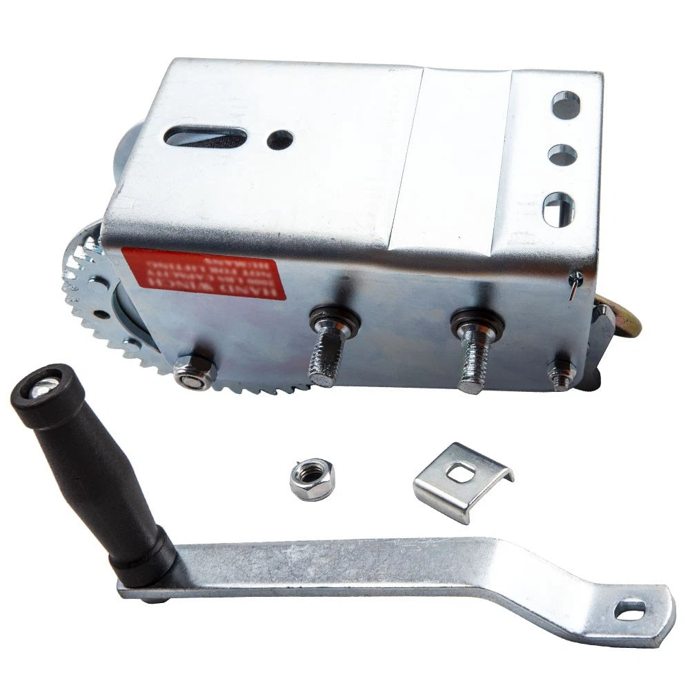Ratchet Handle Hand Winch 2000lb with 20ft Strap for Boat Trailer ATV RV