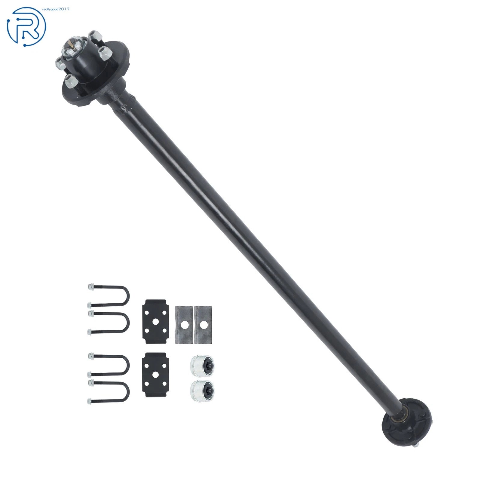 2000 lbs Trailer Axle for Boat RV 4 Lug 54" Hub Face with U-Bolt Kit