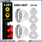2X Watermelon Light LED Red White for Semi Truck Trailer (Marker Turn Signal)