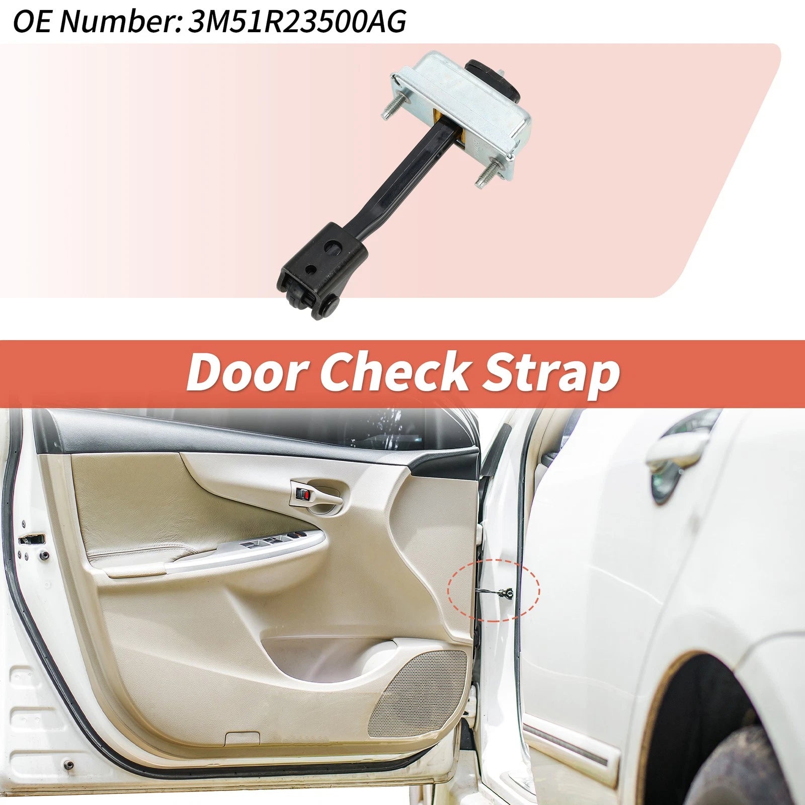 Door Check Strap for Ford Focus (2005–2013) No.3M51R23500AG