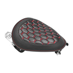 Black Red Driver Solo Seat for Harley Dyna Street Bob Wide Glide (2007-2017)