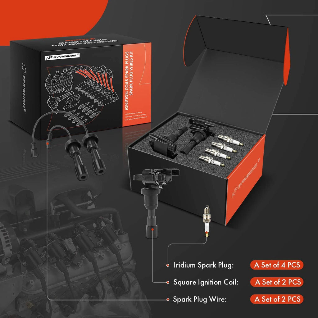 2X Ignition Coils & 4X Iridium Spark Plugs for Mitsubishi