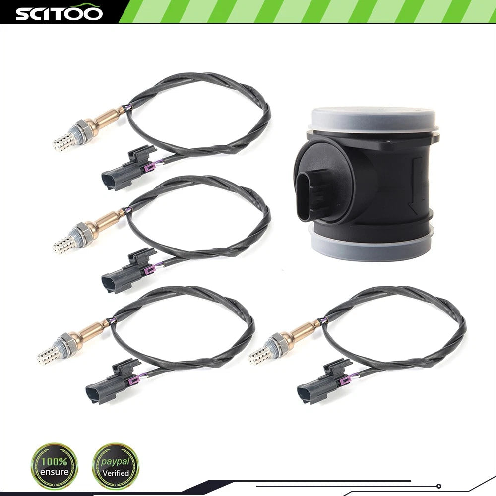 Mass Airflow Sensor & 4x Oxygen O2 Sensors for Hyundai Sonata (2009–2010)