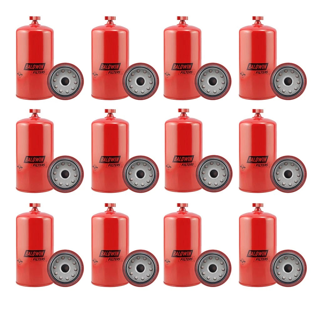 Set of 12 Fuel Filters for Case IH TX742 TX842 TX945, Ford NH C19 (87803192)