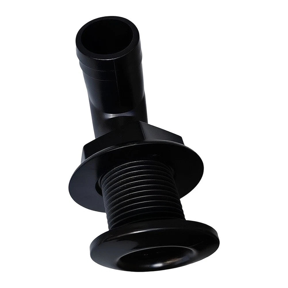 Set of 4 Black Plastic Thru Hull Fittings 90 Degree for Marine Applications