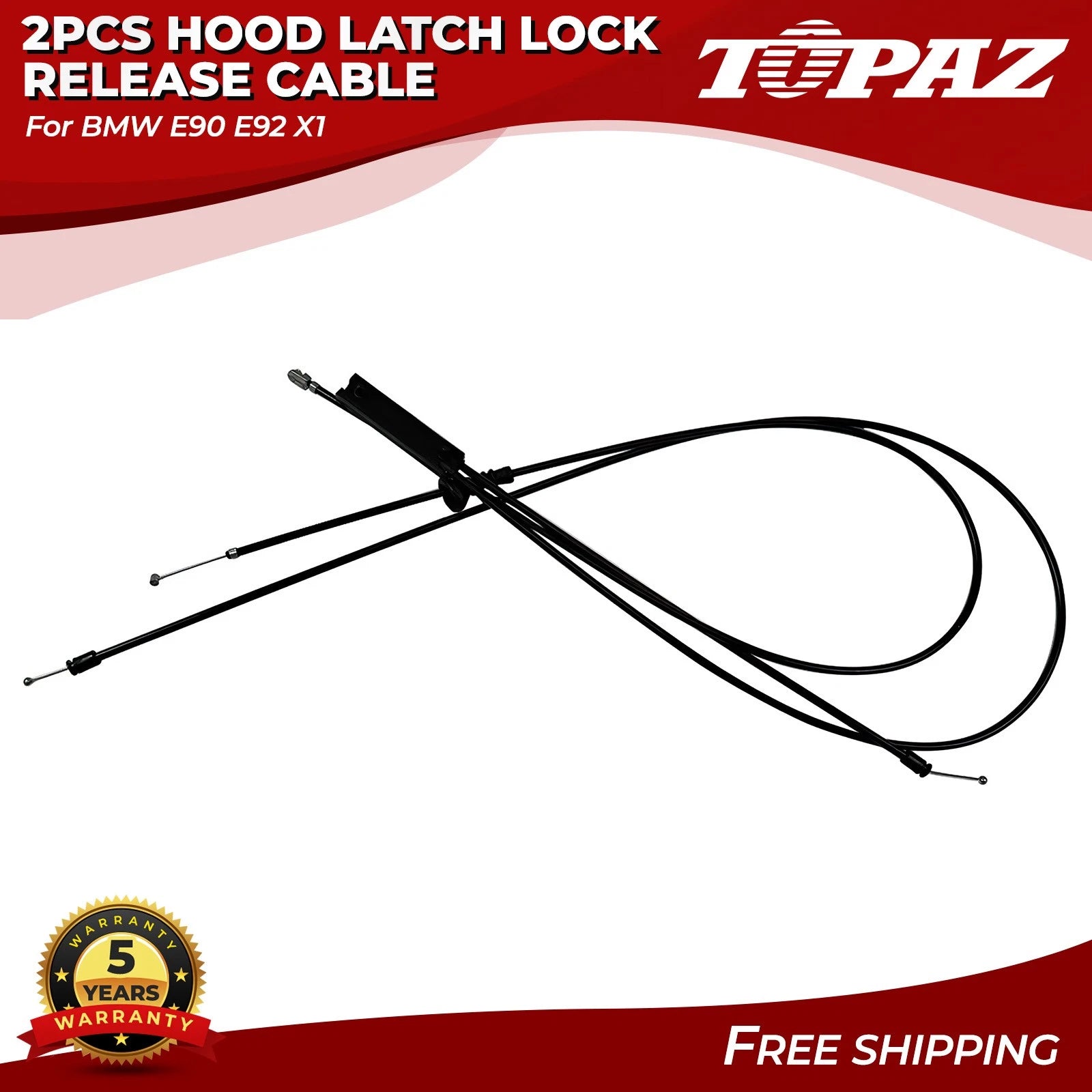 Hood Latch Lock Release Cable for BMW E90 E92 X1 M3 328i 335d 335i (2007–2013)