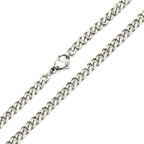 Stainless Steel Cuban Curb Chain Necklace for Men (18"-36")