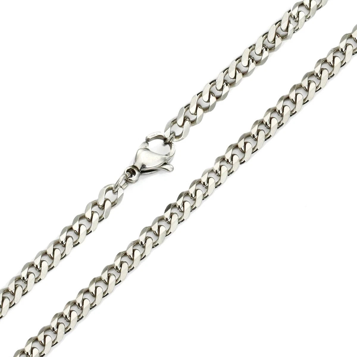 Stainless Steel Cuban Curb Chain Necklace for Men (18"-36")