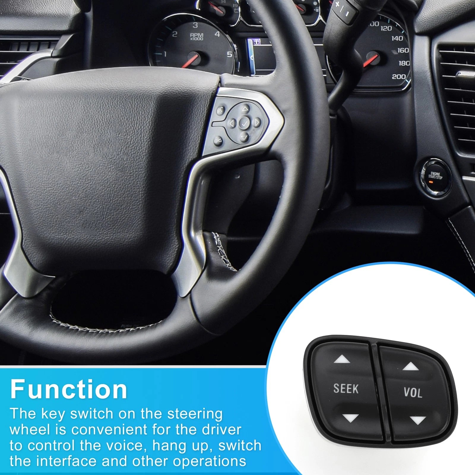Steering Wheel Control Switch for Cadillac Escalade ESV (2002–2020) 641832675662