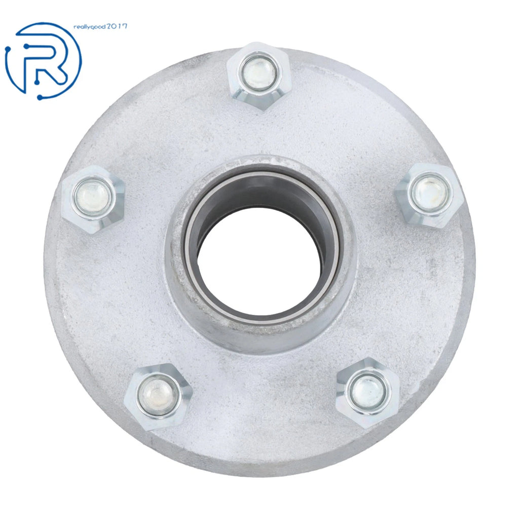 Set of 2 Galvanized Trailer Bearing Hub Kits for 2000lbs Straight Axle