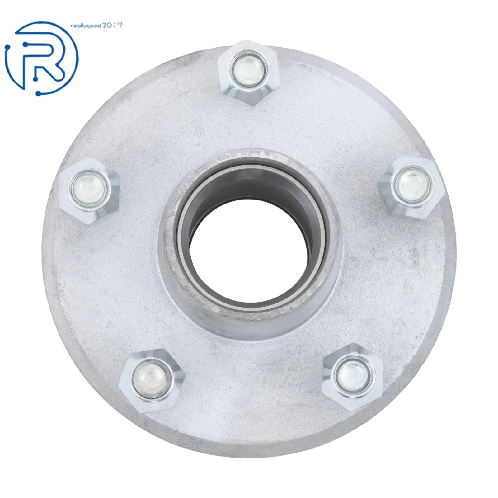 Set of 2 Galvanized Trailer Bearing Hub Kits for 2000lbs Straight Axle