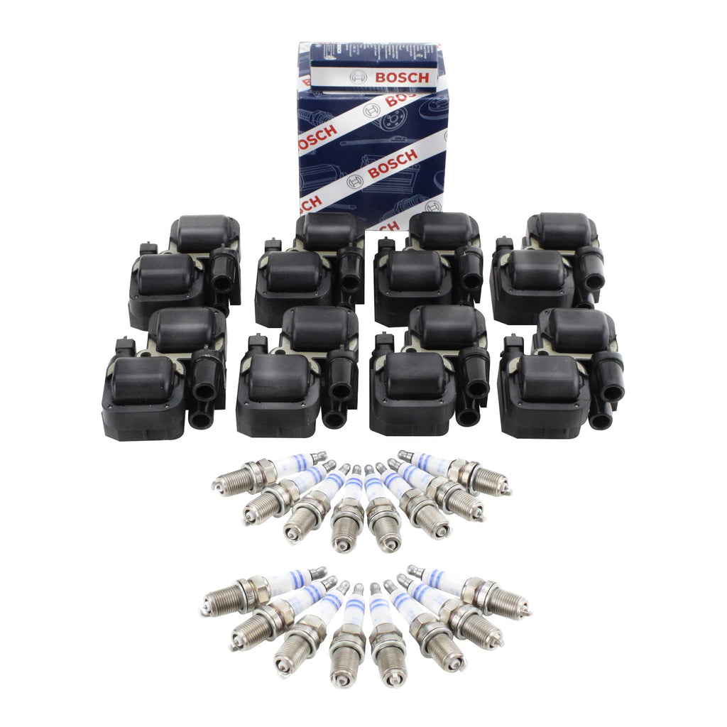Set of 8 Ignition Coils & 16 Iridium Spark Plugs for Mercedes V8 (4.3, 5.0)