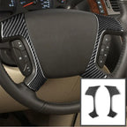 Carbon Fiber Steering Wheel Cover Trim for Chevrolet Tahoe GMC Yukon (2007-2014)