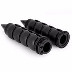 Spike Black Rubber Hand Grips for Harley Cruiser Chopper (1" 25mm)