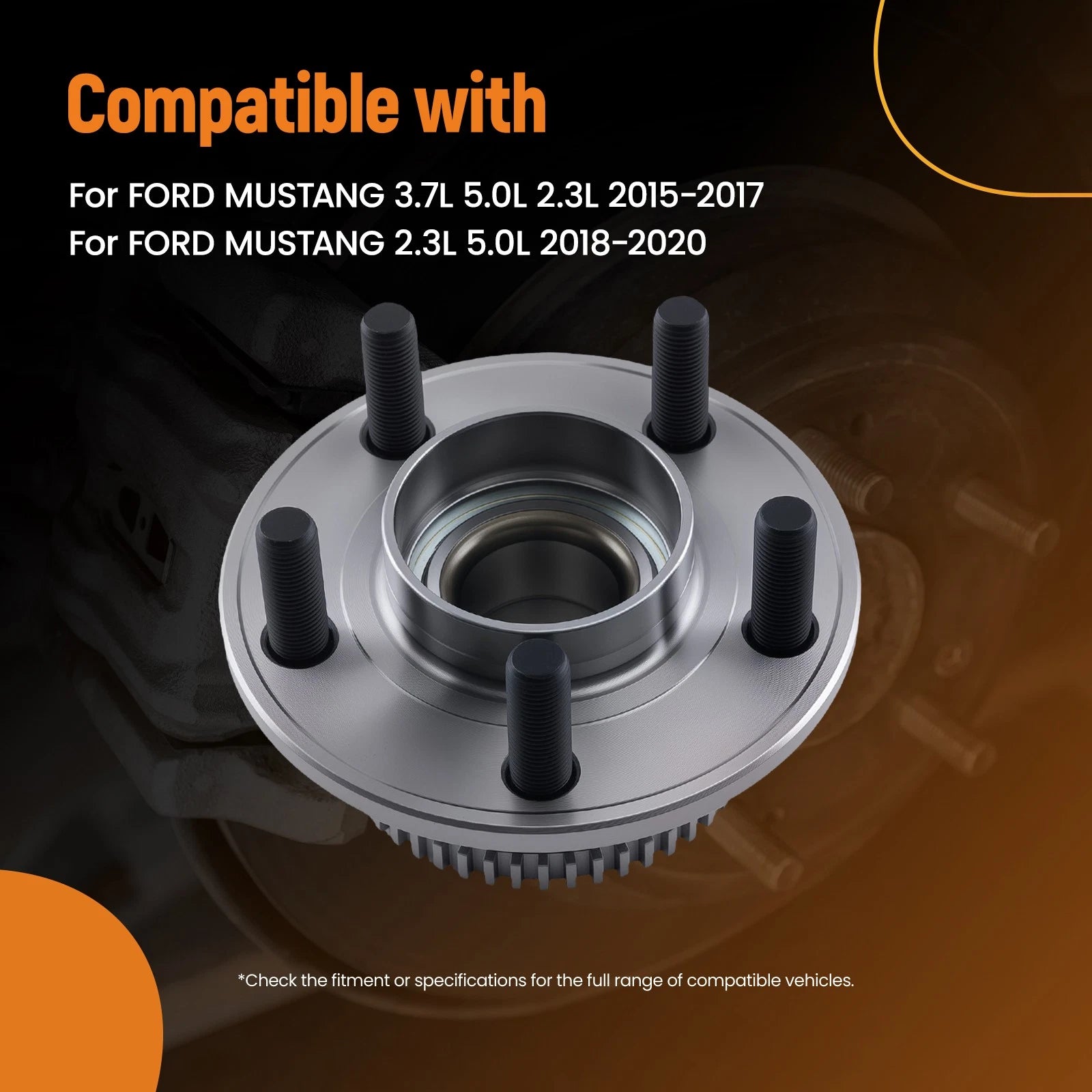 Front L&R Wheel Hub Assembly for Ford Mustang (2015–2020) HA590598