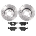 Brembo Xtra Front Brake Kit Drilled Rotors Low-Met Pads for BMW E39 (1997–2003)