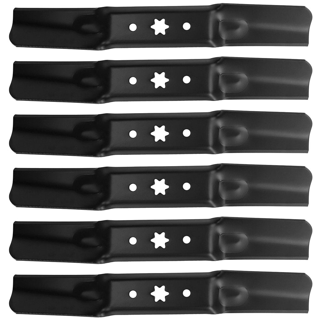Set of 6 Mower Blades for Cub Cadet XT1 XT2 50" Deck (Fits 942-05052A, 742-05052A)