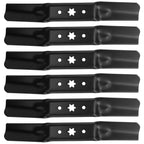 Set of 6 Mower Blades for Cub Cadet XT1 XT2 50" Deck (Fits 942-05052A, 742-05052A)