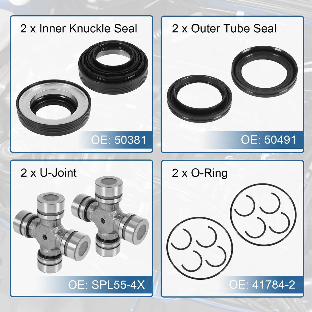 Front Axle Seal and U Joint Kit for Ford F250 F350 Excursion (1998–2004)