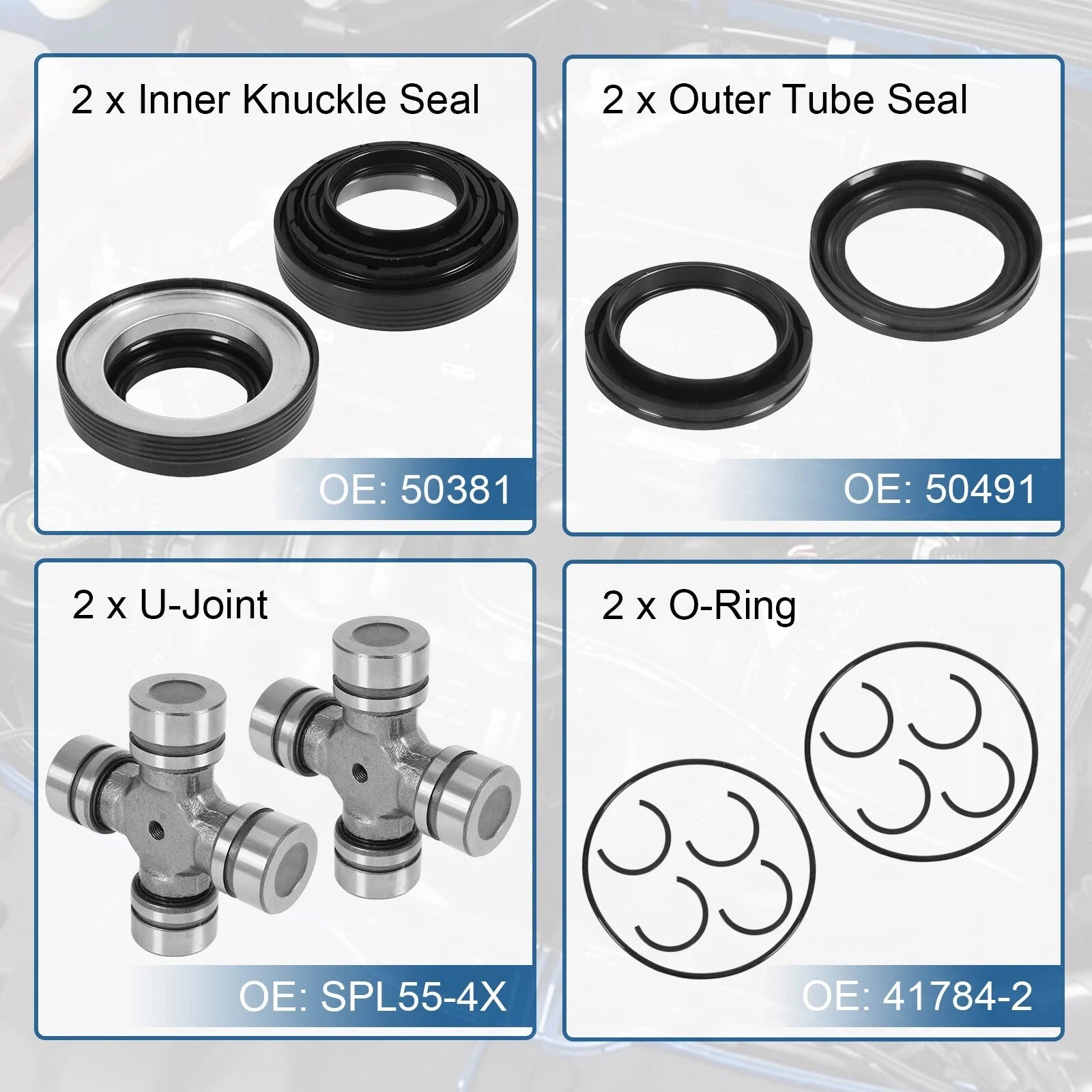 Front Axle Seal and U Joint Kit for Ford F250 F350 Excursion (1998–2004)