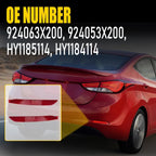 Pair Rear Bumper Reflector Lights for Hyundai Elantra (2014–2016)