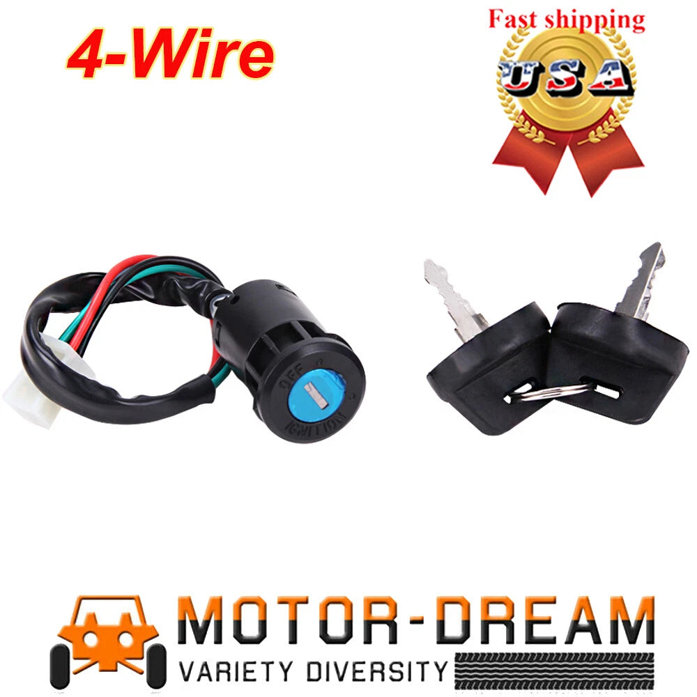 4-Wire Ignition Key Switch for Taotao ATV Quad 110cc 125cc 135cc (2010–2023)