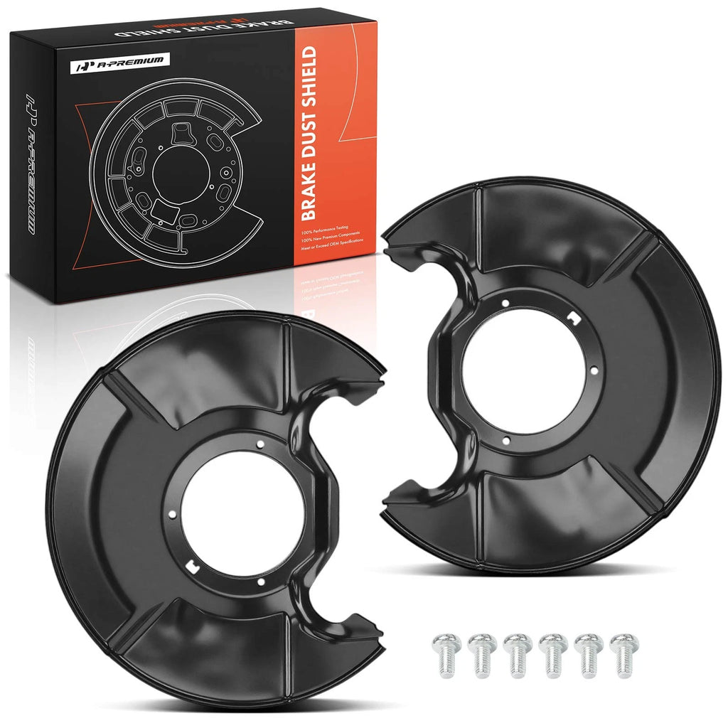 2X Black Brake Dust Shield for Honda Civic (2006–2011)