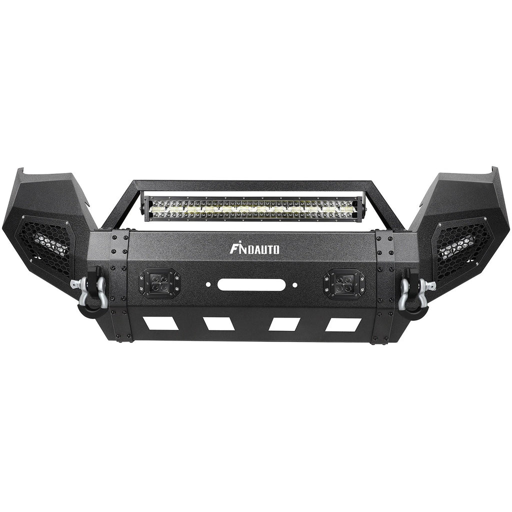 Front Bumper Assembly for Toyota Tacoma (2016–2020) w/ D-ring, Winch Seat, LED Light