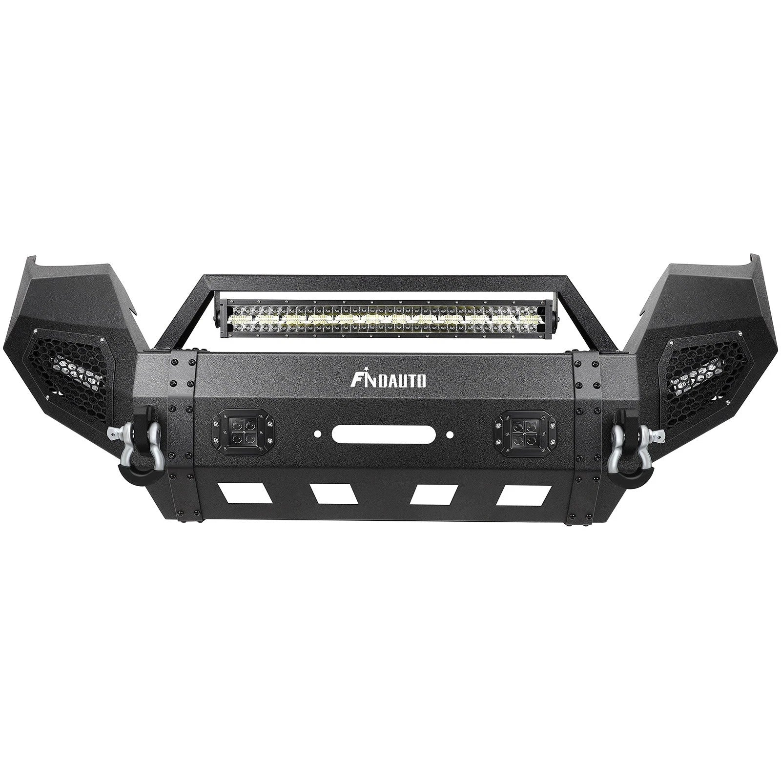 Front Bumper Assembly for Toyota Tacoma (2016–2020) w/ D-ring, Winch Seat, LED Light