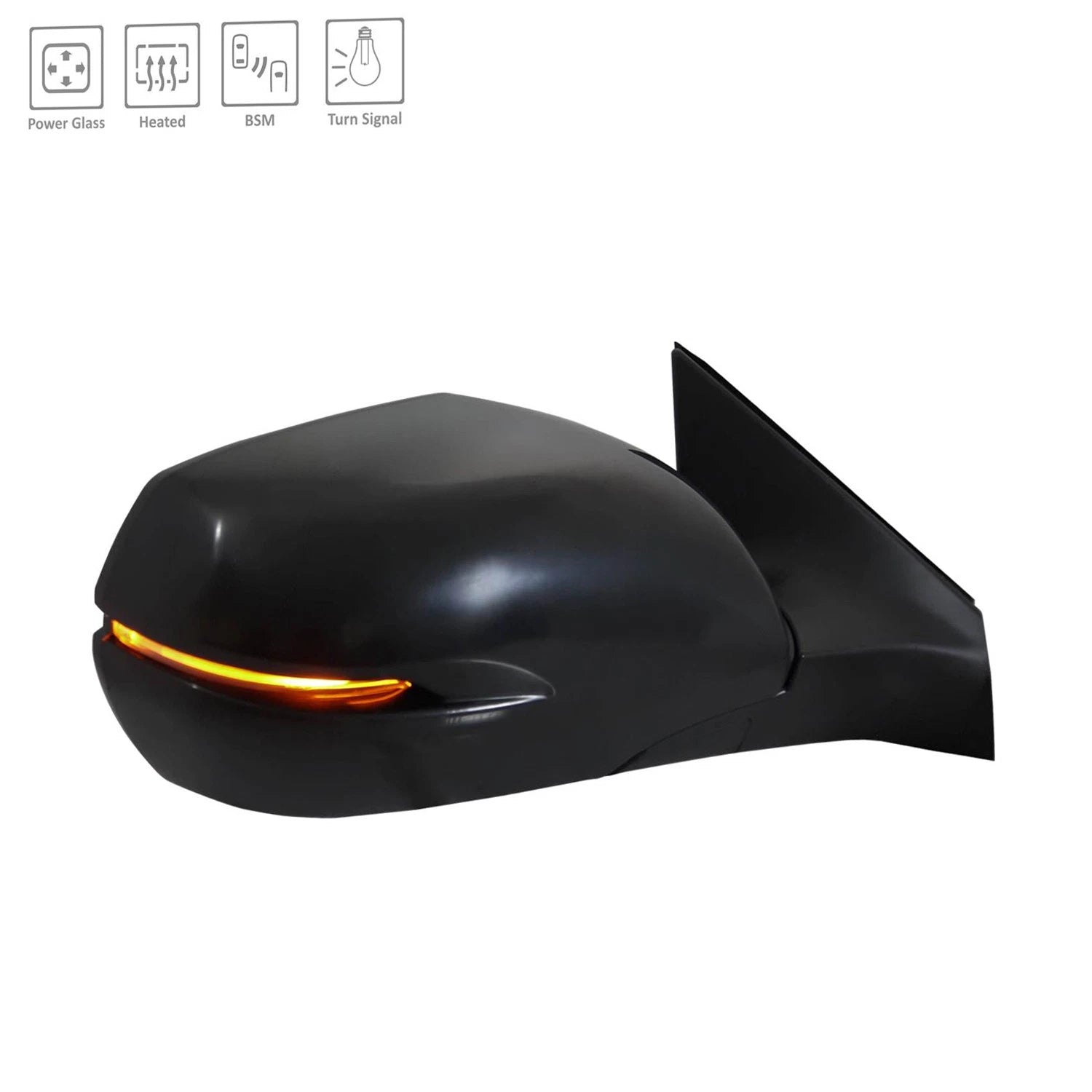 Replacement Paint Ready Passenger Side Door Mirror with Blind Spot for Toyota
