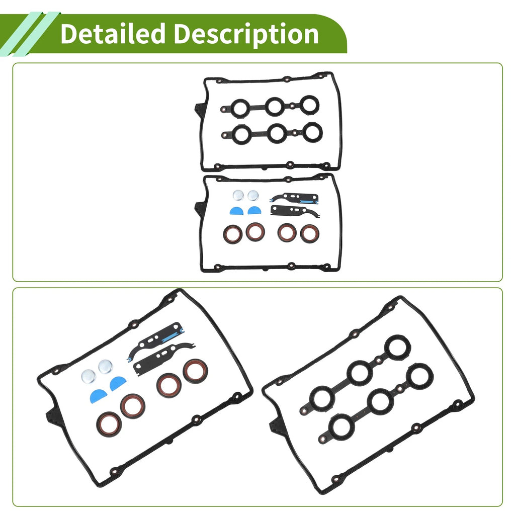 Valve Cover Gasket Seals for Audi A4 A6 S4 VW Passat 2.7L 2.8L (No.VS50702R)