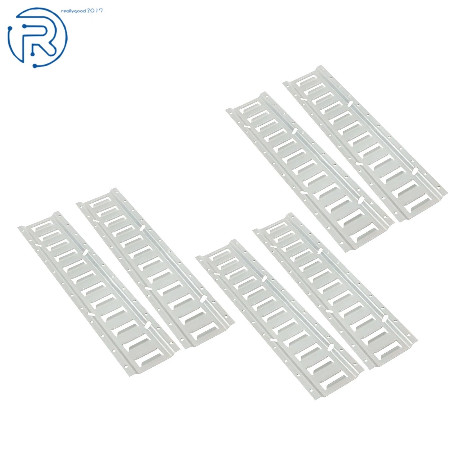 Set of 6 E Track Tie Down Rails for Vans ATV (Portable, Galvanized)
