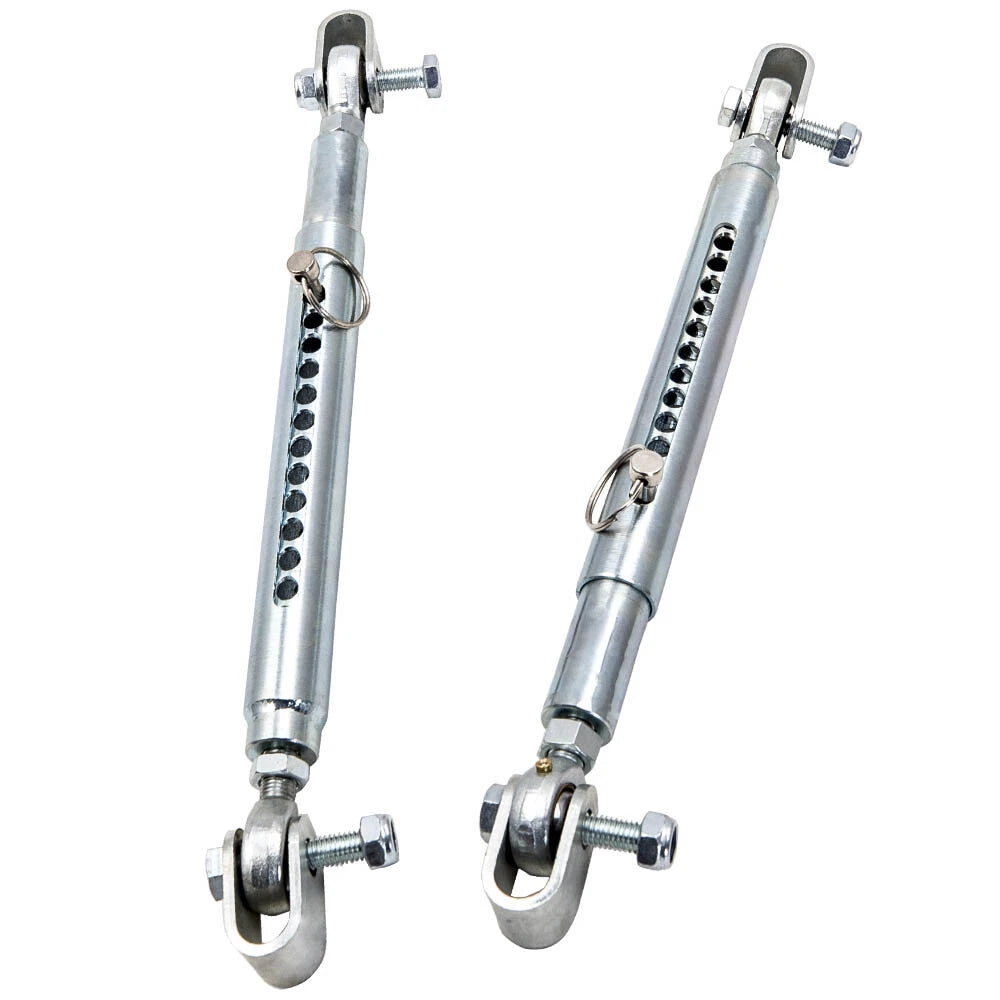 2X Tubular Travel Limiters for Drag Race Car Performance Quick Pin Adjustable
