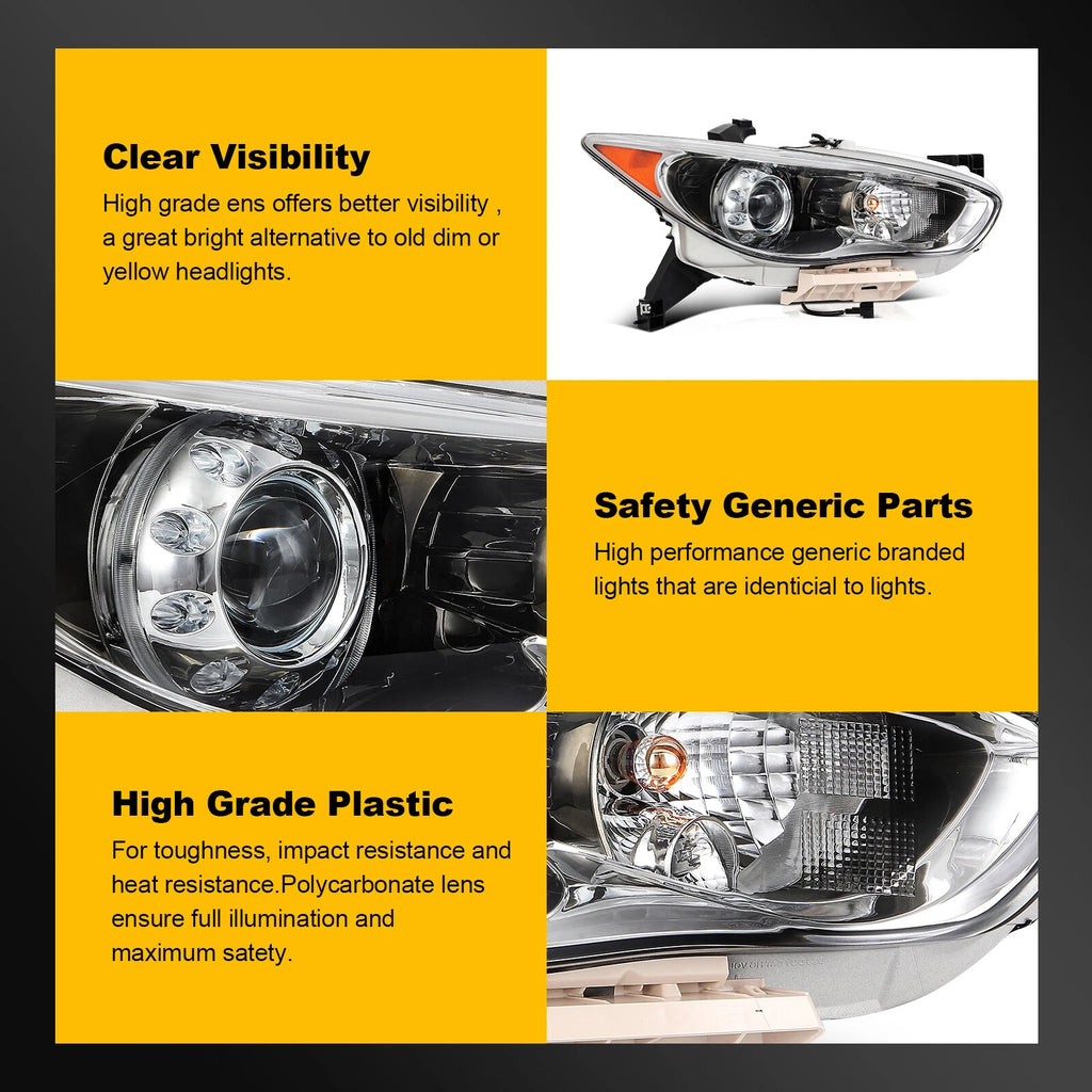 2Pcs HID Projector Headlight for Infiniti JX35 QX60 (2013–2015)