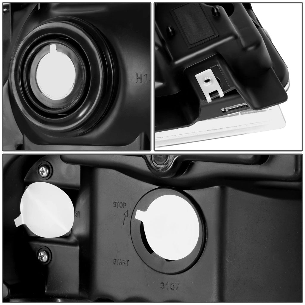 Pair of Chrome Clear Corner Headlight Lamps for Ford Super Duty (2005–2007)