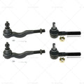 Set of 4 Inner & Outer Tie Rod Ends for Mitsubishi Pajero (1991–2020)
