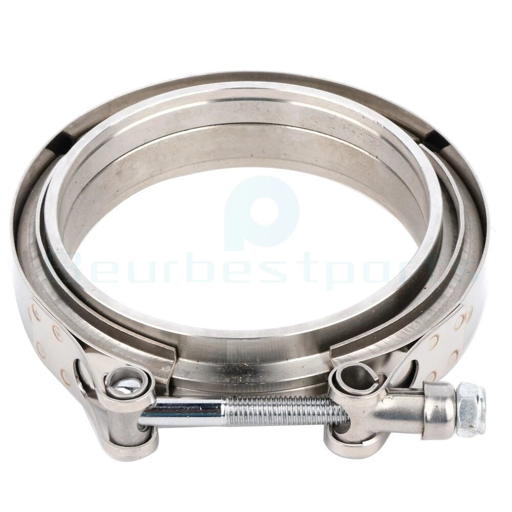 4" Zinc Plated Iron V-Band Turbo Pipe Exhaust Flange Clamp for Universal