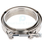 4" Zinc Plated Iron V-Band Turbo Pipe Exhaust Flange Clamp for Universal