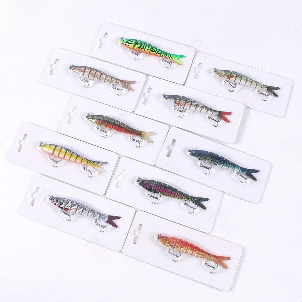 8 Section Multi Jointed Hard Plastic Lure for Freshwater Use