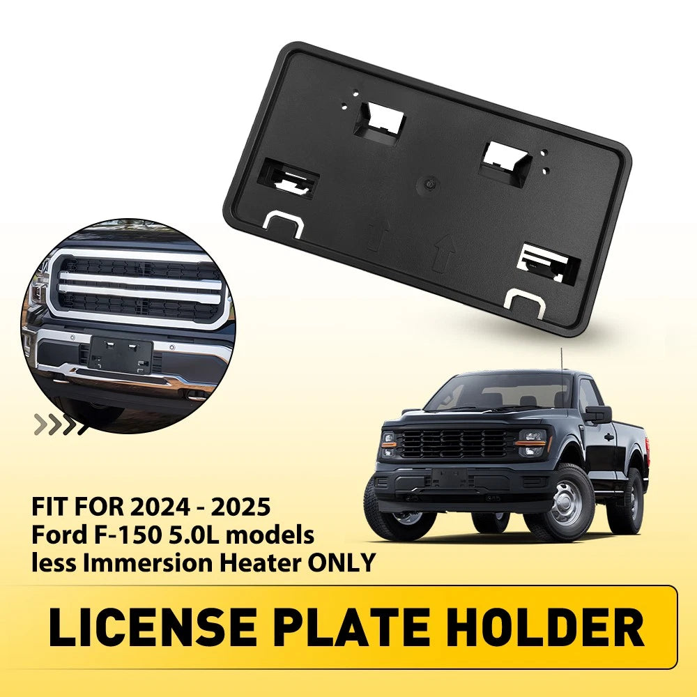 Front License Plate Frame Tag Holder Mounting Bracket for Ford F-150 (2024–2025)