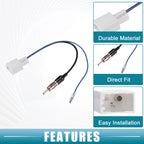 Stereo CD Player Radio Wiring Harness with Antenna Adapter for Toyota (2010–2019)