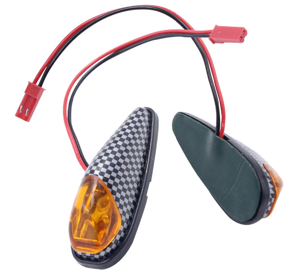 4X LED Turn Signal Light for Motorcycle (Flush Mount, Carbon Fiber)