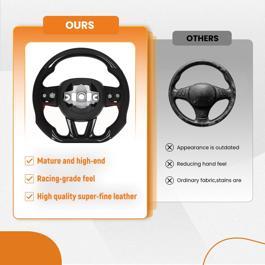 Carbon Fiber Racing Steering Wheel for Jeep Grand Cherokee SRT (2011–2021)