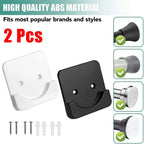 Set of 2 Curtain Rod Holders for Bathroom - ABS Black