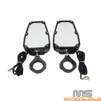 1. Universal 1.75'' or 2'' Roll Bar Side Mirrors w/LED Light for Polaris UTVs