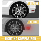 Rear LED Side Marker Light for Honda Civic (2016-2021) - 2 x Red Black Covers